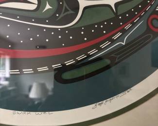 Framed & Matted Serigraph "Swak Wel" by Floyd Joseph