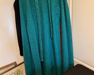 Hourihan Teal  Wool Belted Cape