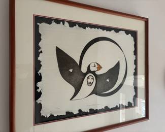 Framed & Matted Print "Enchanted Puffin" by Chuna McIntyre