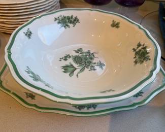 Rosenthal Green Bloom Vegetable Bowl & Under Plate