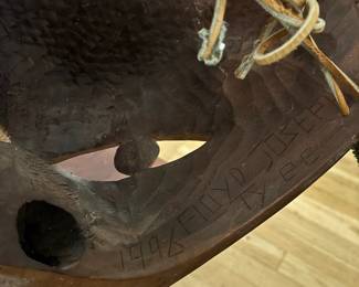 1996 Floyd Tyee Joseph Wood Carved Eagle Mask