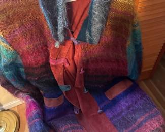 Circa 1980s Jinx SeniorTexture Mohair & Suede Button-Up Cardigan Sweater – Size Small