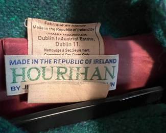 Hourihan Teal Wool Belted Cape