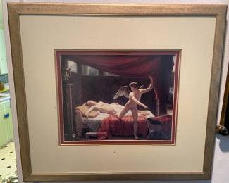 Framed & Matted François-Édouard Picot "L'Amour et Psyché" Print&nbsp;