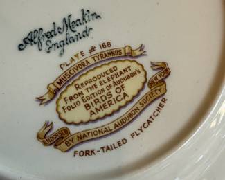 Set of 8 Alfred Meakin "Birds of America" Luncheon Plates