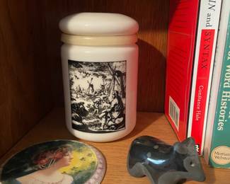 De Moolenaar by Cerve Parma Milk Glass Tobacco Jar