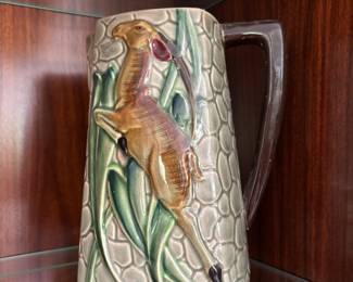 1940s L. Batlin & Son Leaping Gazelle Pitcher