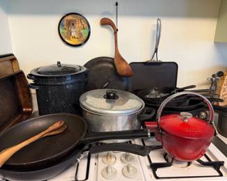 Staub Red Enameled Cast Iron Round Teapot