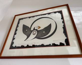 Framed & Matted Print "Enchanted Puffin" by Chuna McIntyre