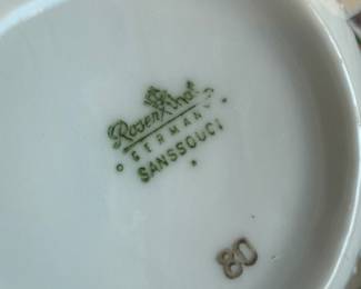 Rosenthal Green Bloom Vegetable Bowl & Under Plate