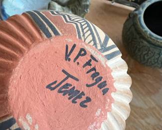 Virginia P. Fragua Jemez Pueblo Pottery Square Mouth Vase