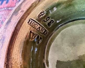 Höganäs Swedish Pottery Green Jardiniere Bowl