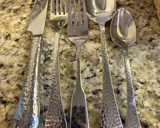 Wallace Continental Hammered Stainless Steel Flatware
