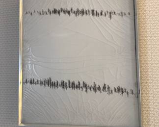 Framed Sōichirō Tomioka - Abstract Snowy Landscape with a Row of Pine Trees