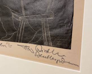 Limited Edition German Expressionism Woodcut Print "Die Spieler" by Fritz Richter