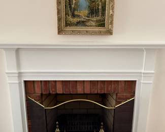 Andirons, fireplace screen, picture 
