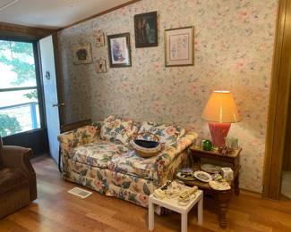 This loveseat matches the sofa in the other house