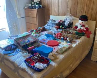 Linens and queen bed