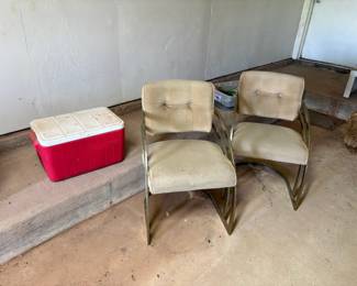 chairs, ice chest