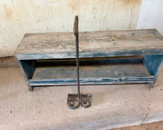 brand, wood bench
