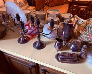 IS candelabra, serving set