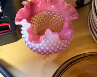 Fenton Cranberry vase