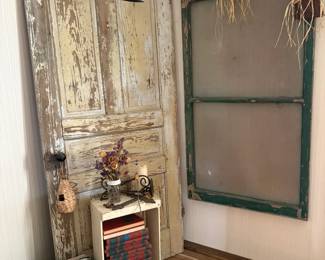 vintage door, window screen