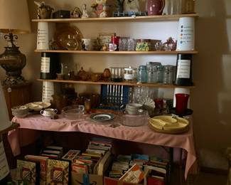 vintage jars, Tiara, books