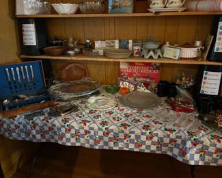 Oneida Flatware, serving trays, cookie cutters, Frankoma,