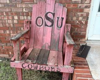 OSU painted yard chair