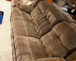 couch with center console folded up