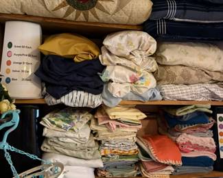 sheets, towels, bedding