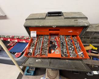 tools box with nails etc