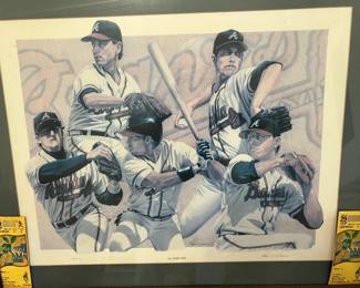 Signed& Numbered Limited Edition 1993 Atlanta Braves All Stars Print