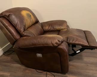 Brown Heavy Leather - Electric Recliner