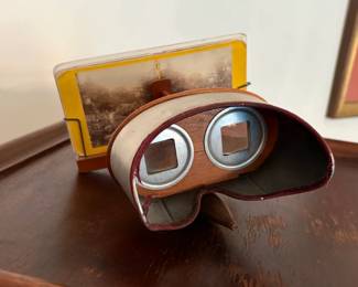 stereoscope with photo cards