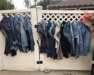 Hundreds of NEW clothing items (massive amount of denim!) with and without tags still on! Many designer labels!