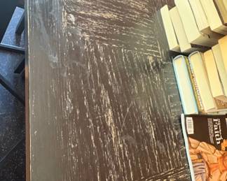 Distressed Dark Wood Coffee Table