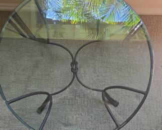 Pier 1 Wrought Iron and Glass Side Table