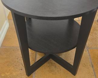 IKEA VEJMON Round Side Table in Black-Brown
