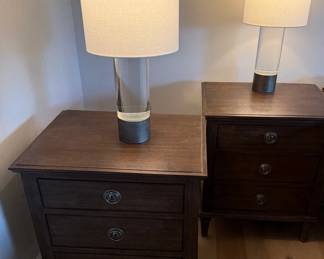 Love these lights & bedside tables RH