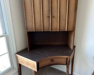 MCM Johnson Carper corner desk with hutch (sold separately)