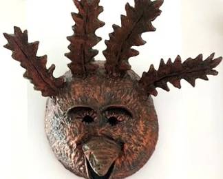 "October Bird", bronze feathers & beak, by artist B. Ryan