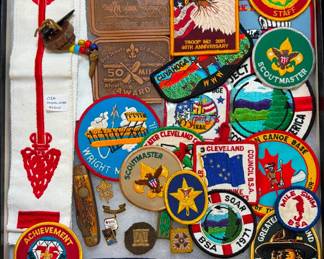 Order of The Arrow, BSA Patches Knife and Boy Scouts of America Pins