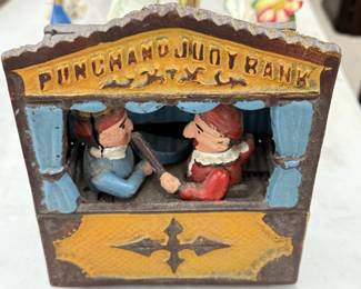 Punch and Judy Cast Iron Bank