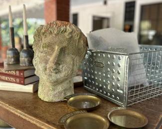 Vintage concrete garden items