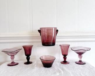 la verrerie de biot bubble glass amethyst