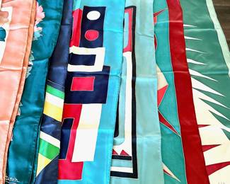 VTG J Herrison Silk Scarves Made in France