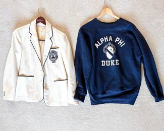 VTG DUKE Blazer from 1960s and Alpha Phi Duke University Sweatshirt