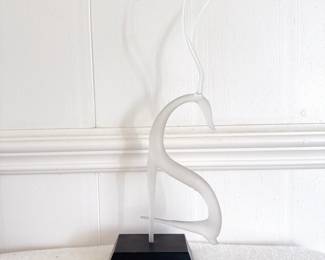 Frabel Frosted Glass Antelope Sculpture with base